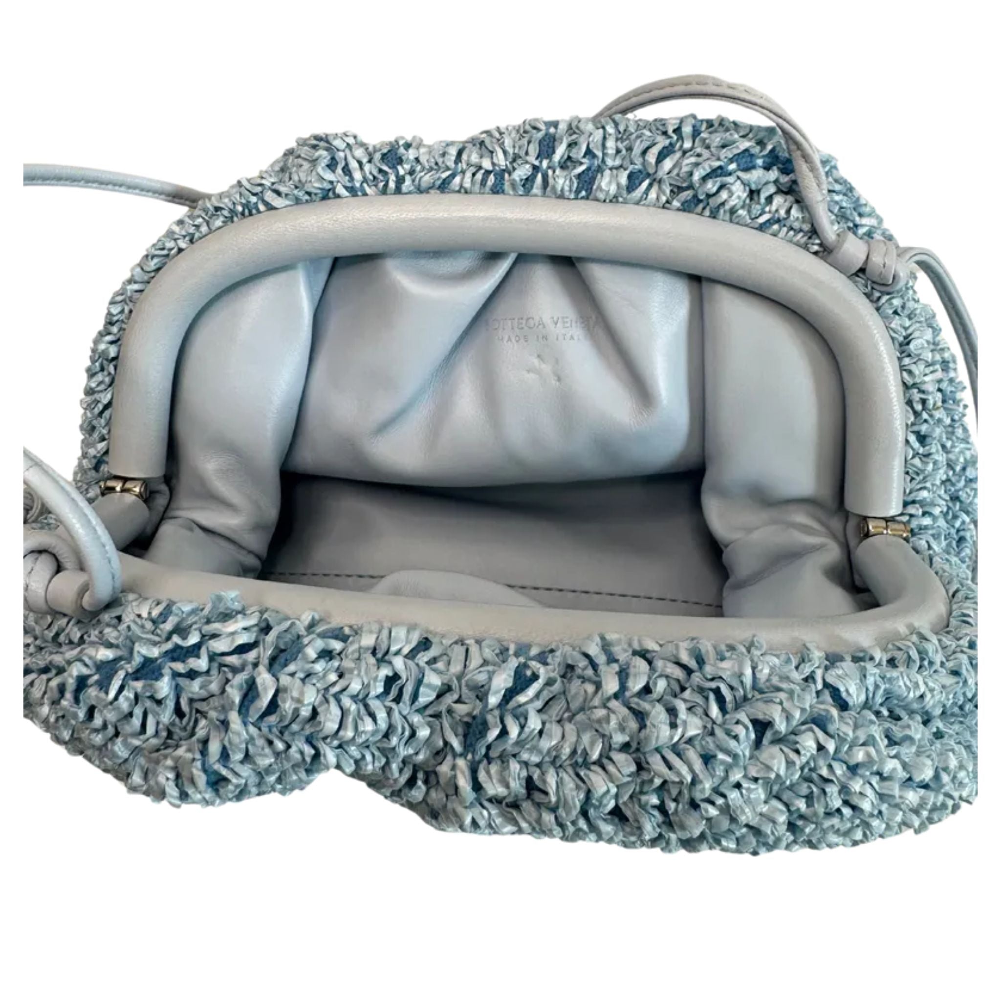 Bottega Veneta Blu in rafia